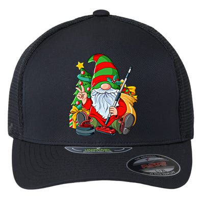 Christmas Gnome Curling Great Gift Flexfit Unipanel Trucker Cap