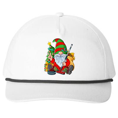 Christmas Gnome Curling Great Gift Snapback Five-Panel Rope Hat