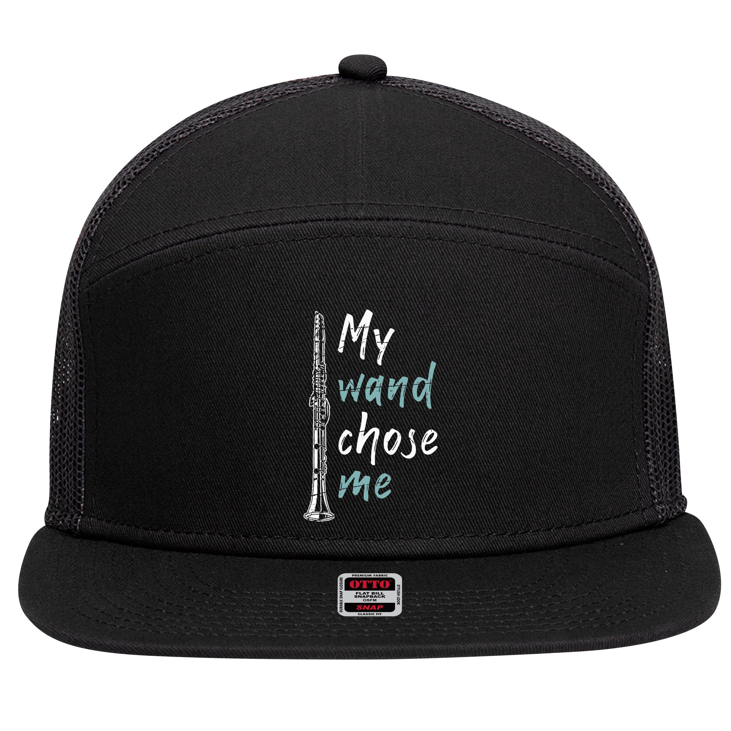 Clarinetist Gift Classical Music Clarinet 7 Panel Mesh Trucker Snapback Hat
