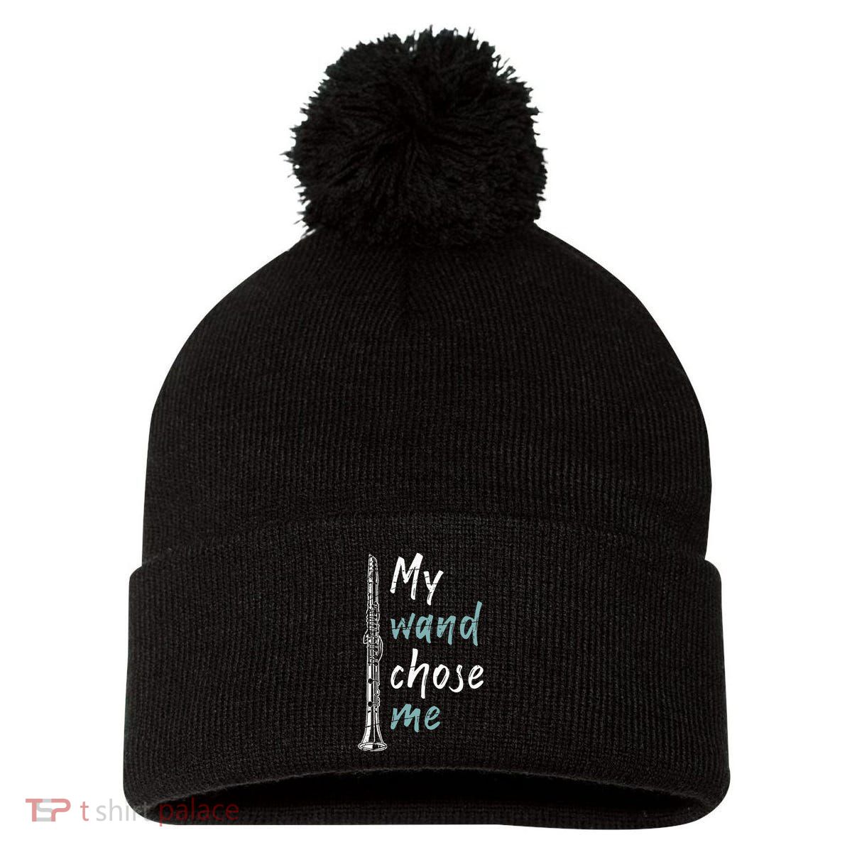 Clarinetist Gift Classical Music Clarinet Pom Pom 12in Knit Beanie