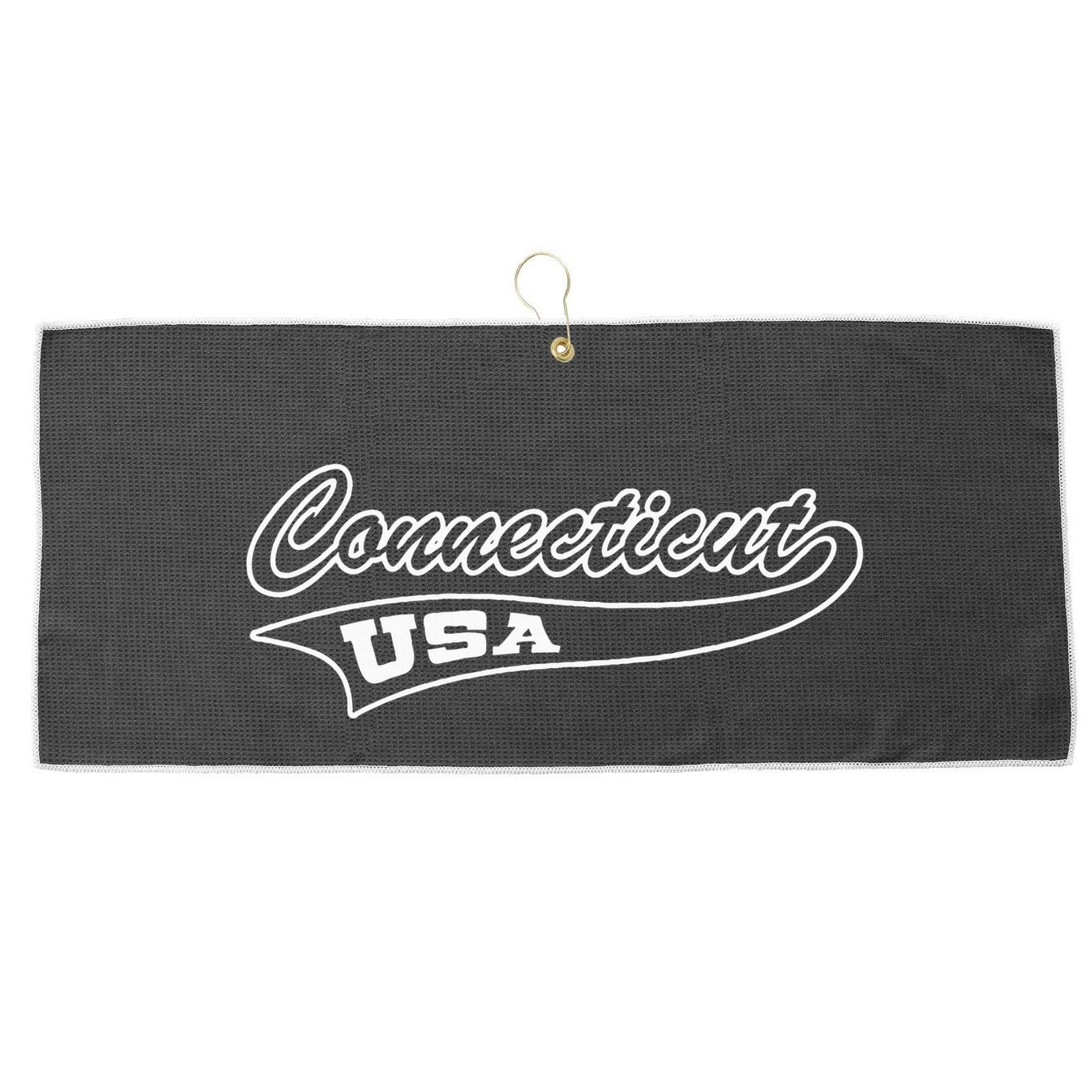Connecticut Gifts Large Microfiber Waffle Golf Towel