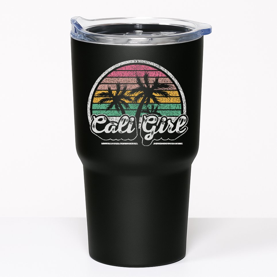 Cali Girl California Retro California Palm Trees Summer Tumbler