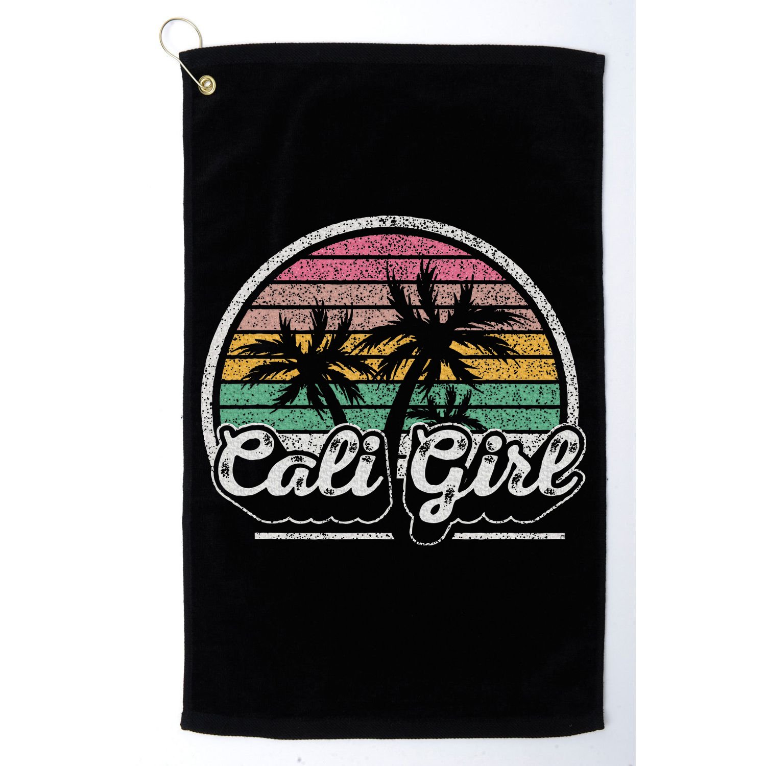 Cali Girl California Retro California Palm Trees Summer Golf Towel