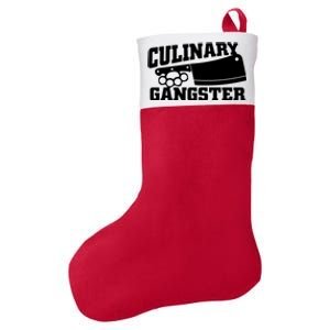 Culinary Gangster Felt Holiday Christmas Stocking