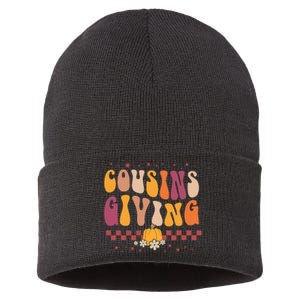 Cousins Giving Cute Pumpkin Cousin Crew Thanksgiving Family Sustainable Knit Beanie