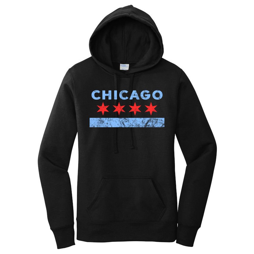 Chicago Gift Chicago Flag Gift Women's Pullover Hoodie