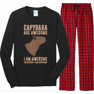 Capybara Gifts Capybara Are Awesome Cute And Lovely Animal Long Sleeve Pajama Set