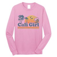 Cali Girl California Beach Summer Vacation Vintage 70s Retro Long Sleeve Shirt