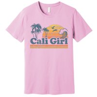 Cali Girl California Beach Summer Vacation Vintage 70s Retro Premium T-Shirt