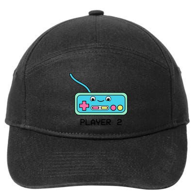 Cute Game Controller Kawaii Joystick Funny Gamer Boy Matching Gamer Couple 7-Panel Snapback Hat