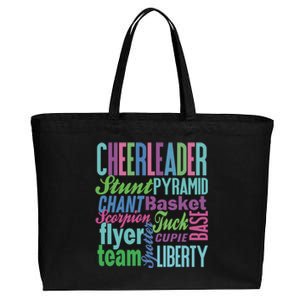 Cheerleader Gift Cheerleading Gift Cheer Teen Mom Cotton Canvas Jumbo Tote