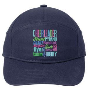 Cheerleader Gift Cheerleading Gift Cheer Teen Mom 7-Panel Snapback Hat