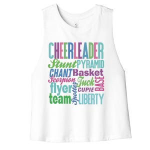 Cheerleader Gift Cheerleading Gift Cheer Teen Mom Women's Racerback Cropped Tank