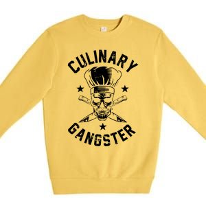 Culinary Gangster Cooking Best Cooking Chef Mom Dad Gift Premium Crewneck Sweatshirt