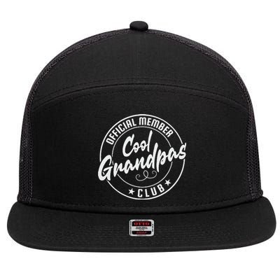 Cool Grandpas Club Member Vintage 7 Panel Mesh Trucker Snapback Hat