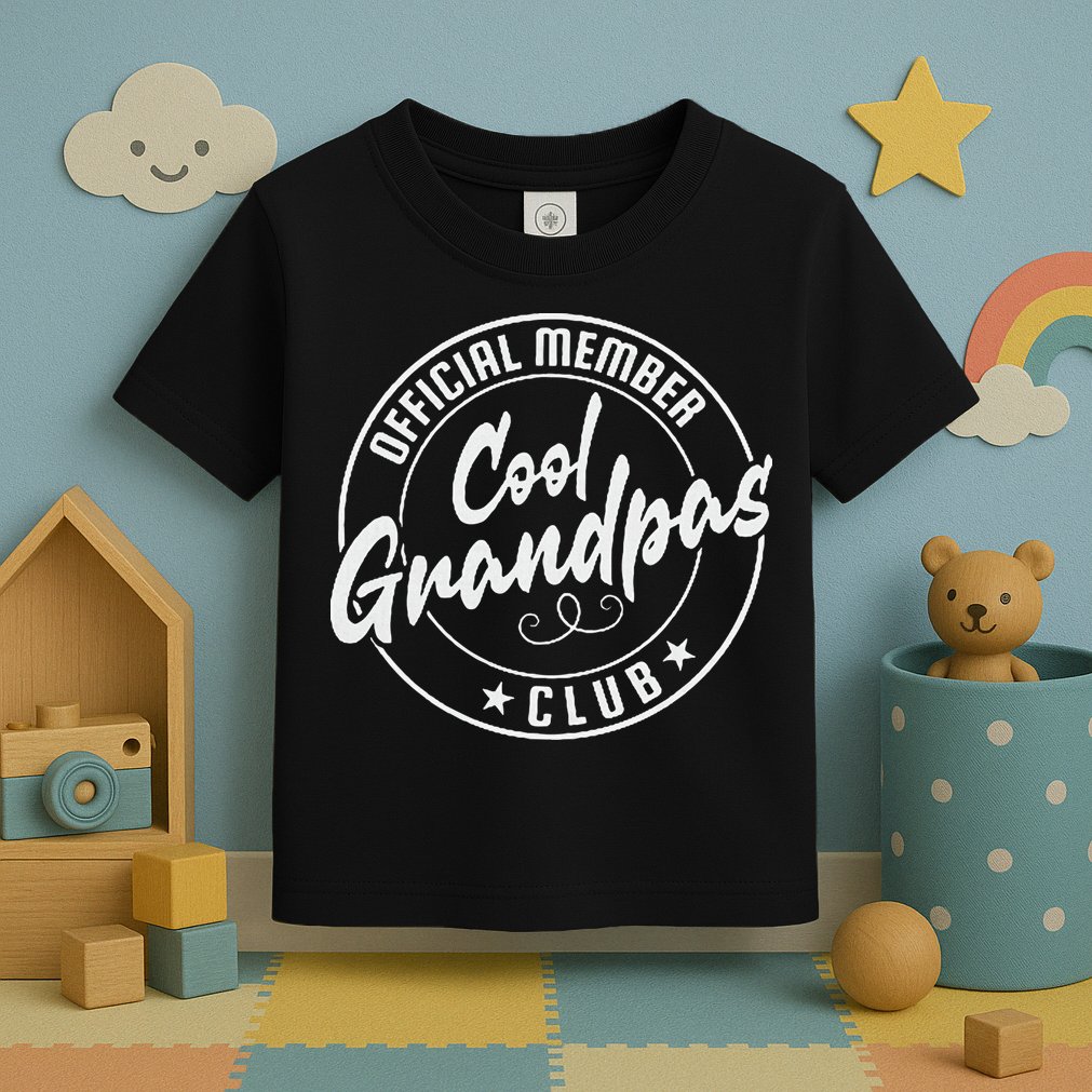 Cool Grandpas Club Member Vintage Toddler T-Shirt