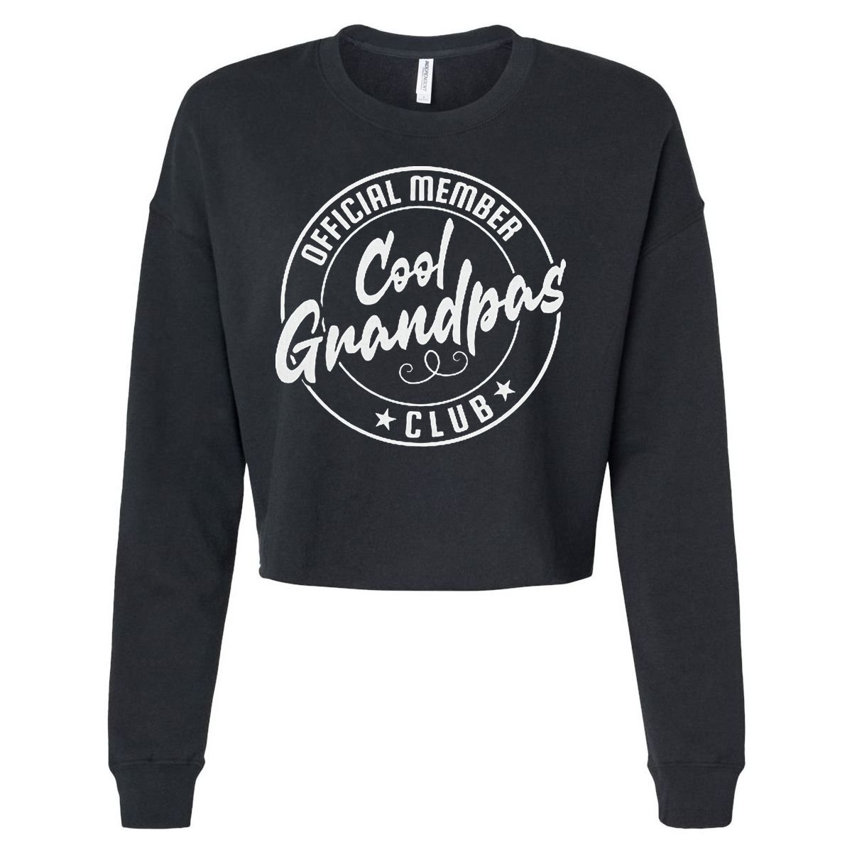 Cool Grandpas Club Member Vintage Cropped Pullover Crew