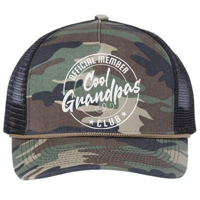 Cool Grandpas Club Member Vintage Retro Rope Trucker Hat Cap