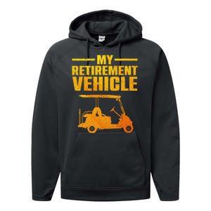 Cool Golf Cart Design For Wo Golfer Golf Cart Lover Performance Fleece Hoodie