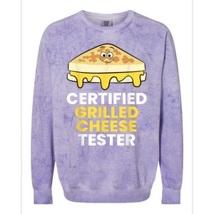 Certified Grilled Cheese Tester Colorblast Crewneck Sweatshirt