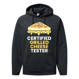 Certified Grilled Cheese Tester Performance Fleece Hoodie