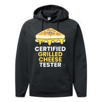 Certified Grilled Cheese Tester Performance Fleece Hoodie