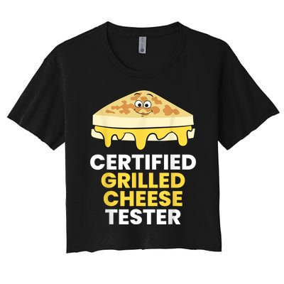 Certified Grilled Cheese Tester Women's Crop Top Tee