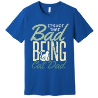 Cat Grandpa Cat Father Its Not That Bad Being A Cat Dad Funny Gift Premium T-Shirt