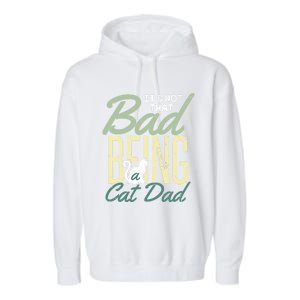 Cat Grandpa Cat Father Its Not That Bad Being A Cat Dad Funny Gift Garment-Dyed Fleece Hoodie