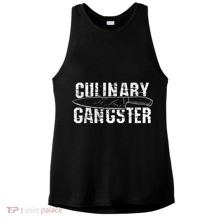 Culinary Gangster Chef Cook Kitchen Ladies PosiCharge Tri-Blend Wicking Tank