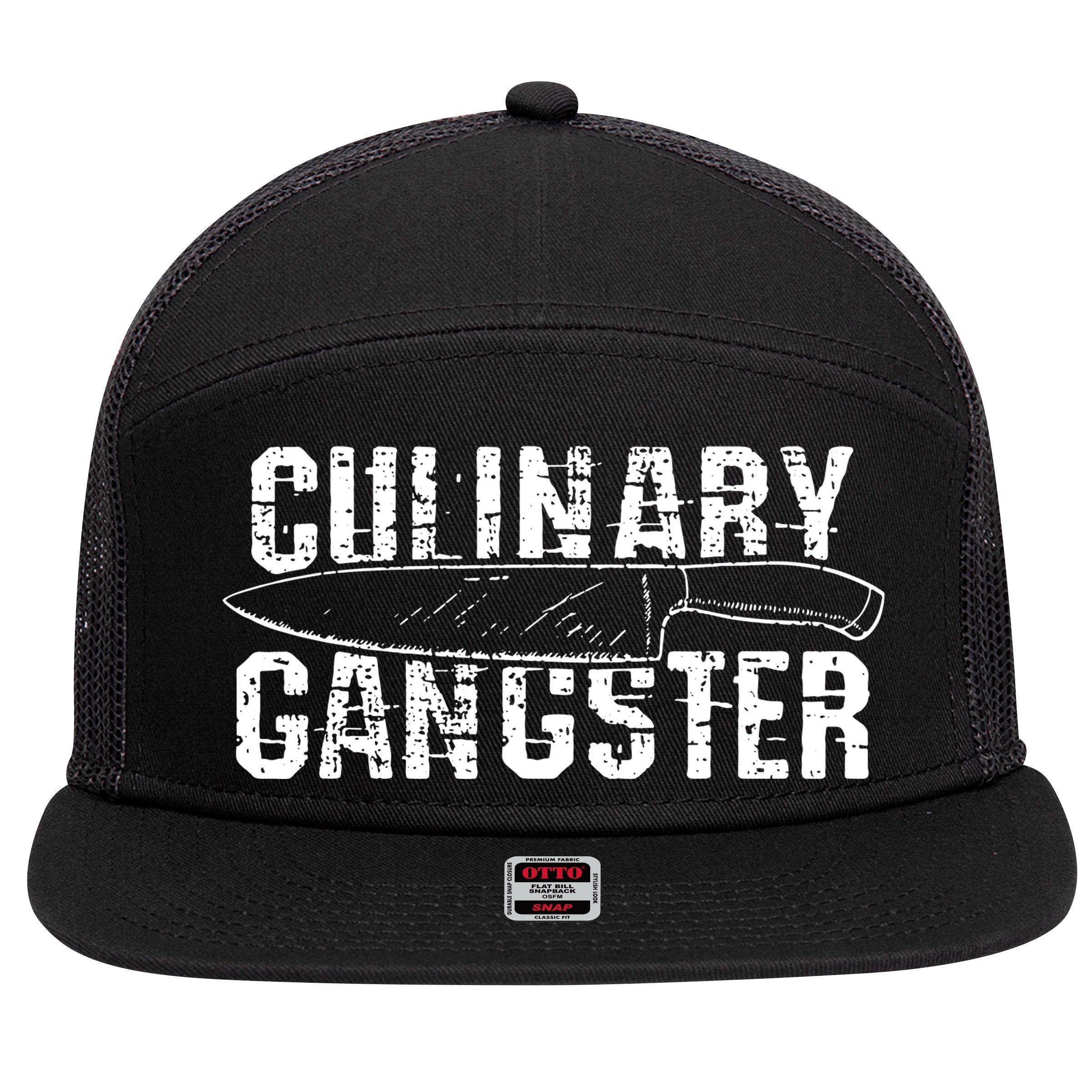 Culinary Gangster Chef Cook Kitchen 7 Panel Mesh Trucker Snapback Hat