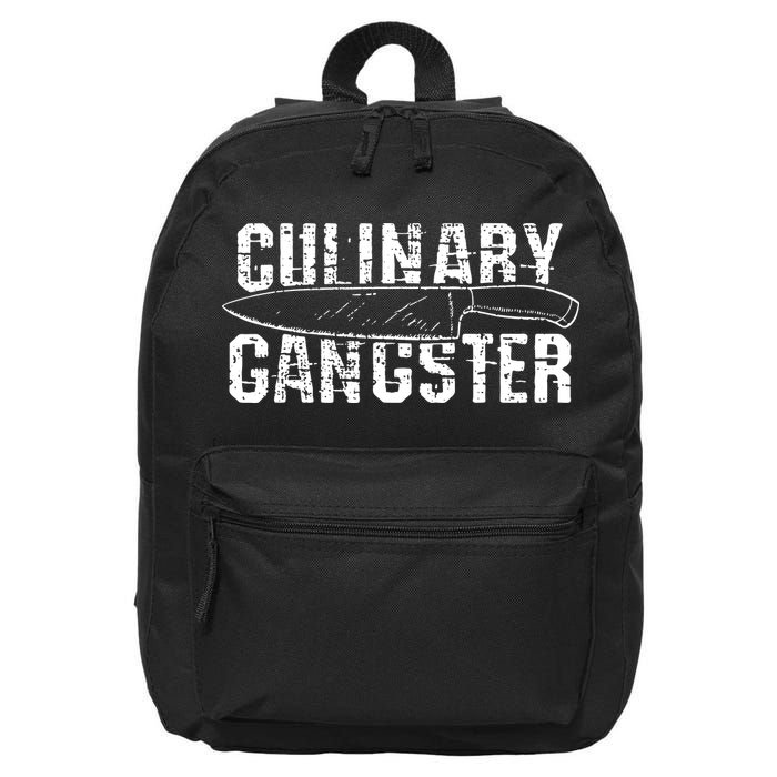 Culinary Gangster Chef Cook Kitchen 16 in Basic Backpack