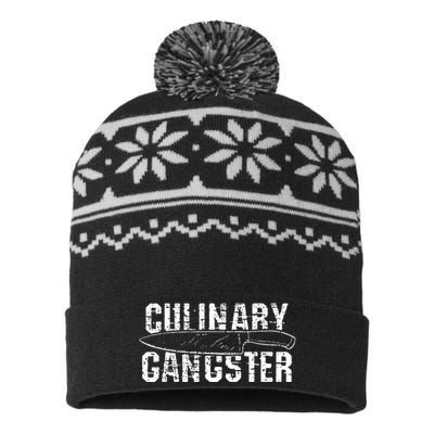 Culinary Gangster Chef Cook Kitchen USA-Made Snowflake Beanie