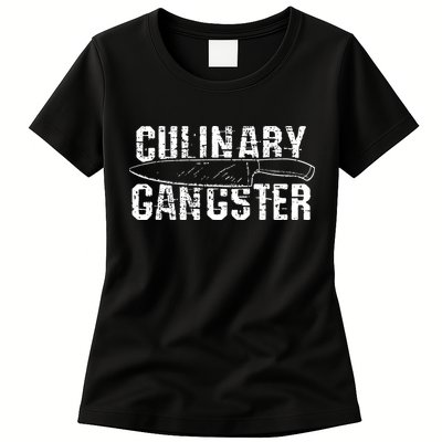 Culinary Gangster Chef Cook Kitchen Womens T-Shirt
