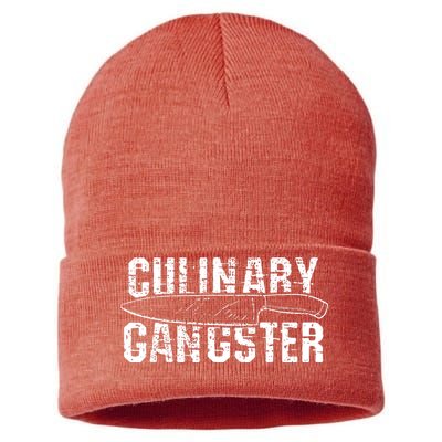 Culinary Gangster Chef Cook Kitchen Sustainable Knit Beanie