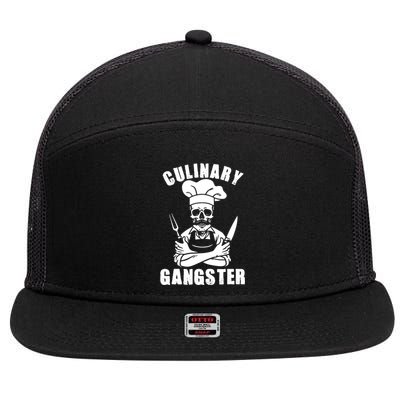 Culinary Gangster Cool Cooking Guru 7 Panel Mesh Trucker Snapback Hat