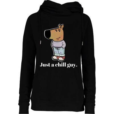 Chill Guy Womens Funnel Neck Pullover Hood