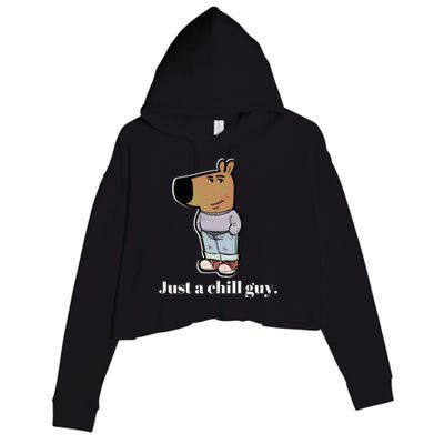 Chill Guy Crop Fleece Hoodie