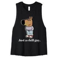 Chill Guy Women's Racerback Cropped Tank