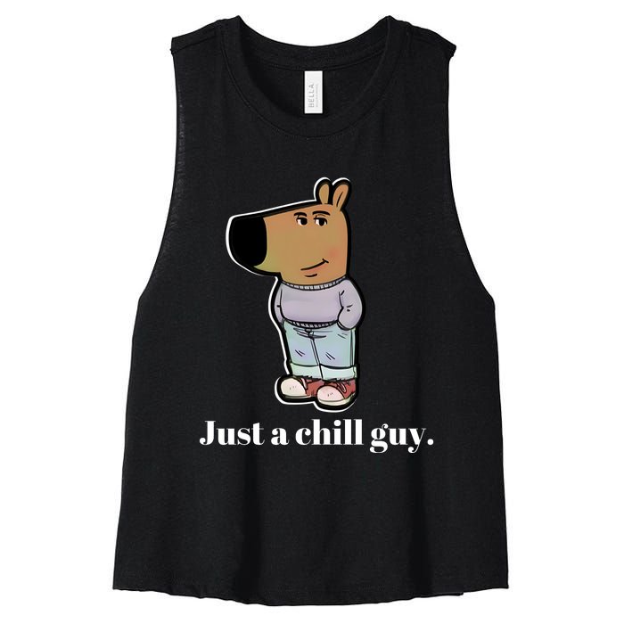 Chill Guy Women's Racerback Cropped Tank