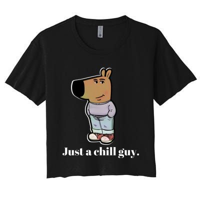 Chill Guy Women's Crop Top Tee