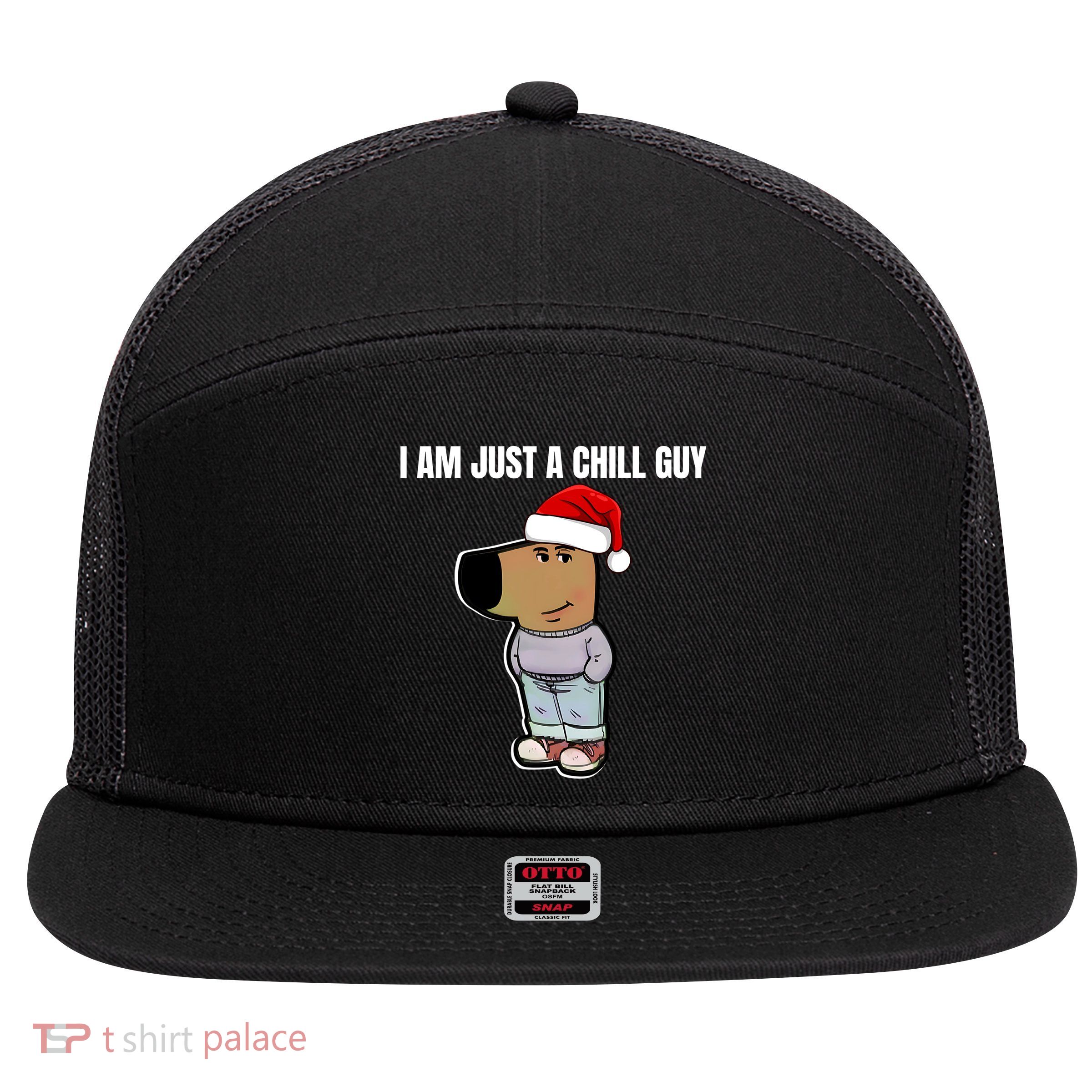 Chill Guy 7 Panel Mesh Trucker Snapback Hat