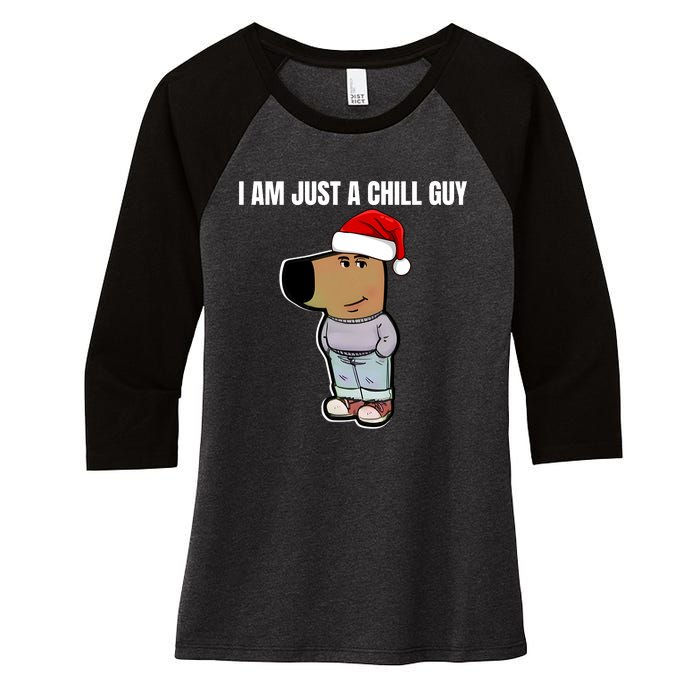 Chill Guy Women's Tri-Blend 3/4-Sleeve Raglan Shirt