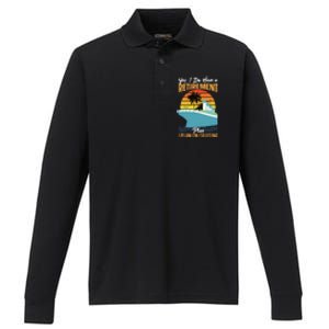 Cruising Gift Cruise I Have A Retiret Plan Cruising Great Gift Performance Long Sleeve Polo