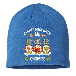 Cute Gnome Christmas Funny Holiday Christmas With My Gnomies Gift Sustainable Beanie