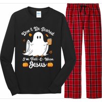 Cute Ghost Christian Halloween Falloween Jesus Pumpkin Long Sleeve Pajama Set