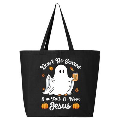 Cute Ghost Christian Halloween Falloween Jesus Pumpkin 25L Jumbo Tote