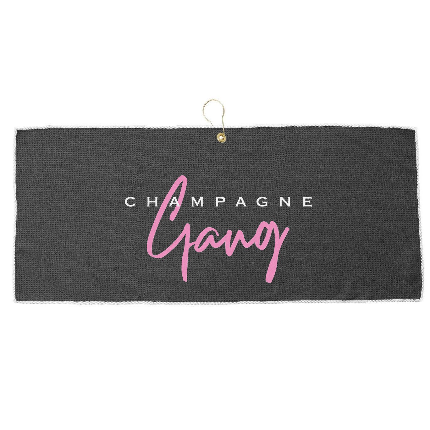 Champagne Gang Large Microfiber Waffle Golf Towel