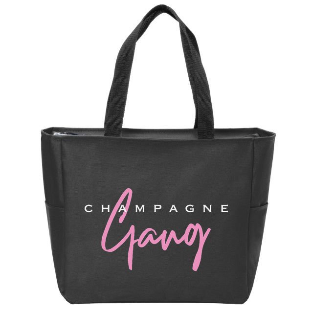 Champagne Gang Zip Tote Bag