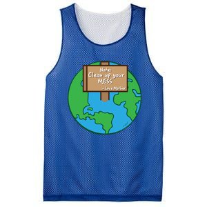 Cool Global Clean Up Your Mess Love Mother Gift Mesh Reversible Basketball Jersey Tank